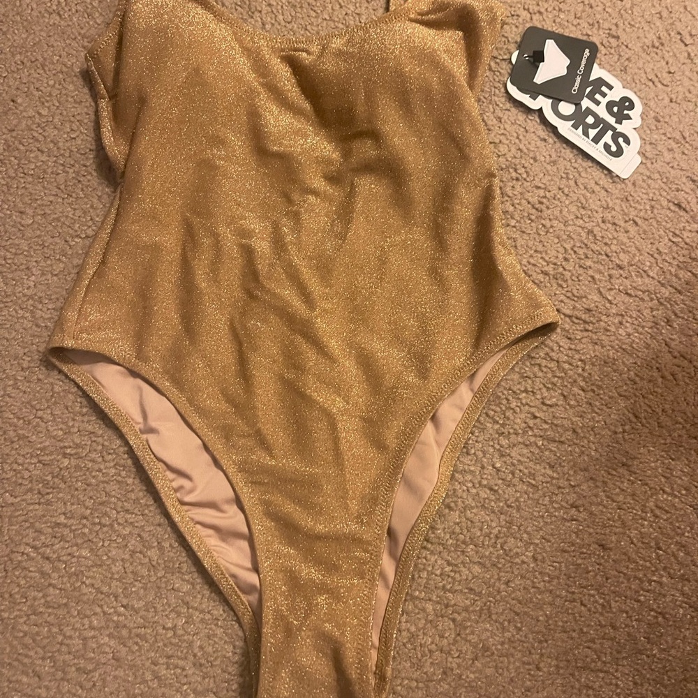 Golden Bandeau One Pieces